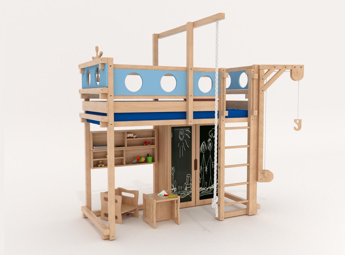Детский игровой комплекс с кроватью